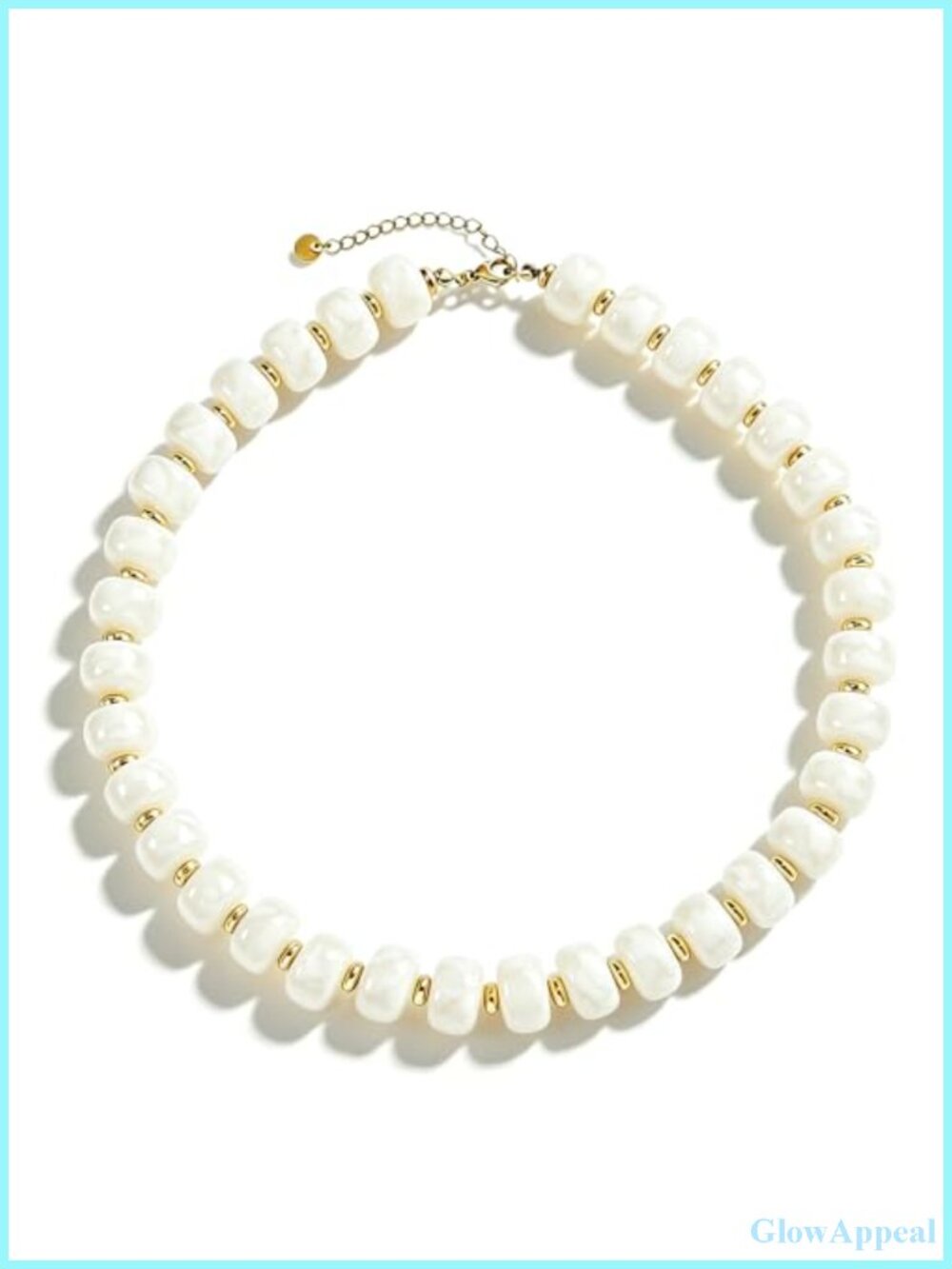 Boho Beaded Choker Necklace Adjustable Resin Statement Beach Jewelry